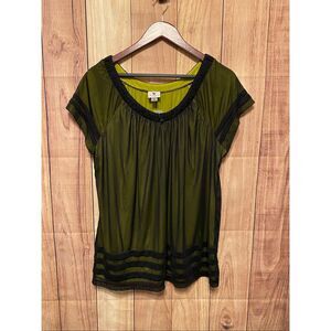 Worthington 1X NWT black / wild green shirt T-shirt women’s top